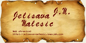 Jelisava Malešić vizit kartica